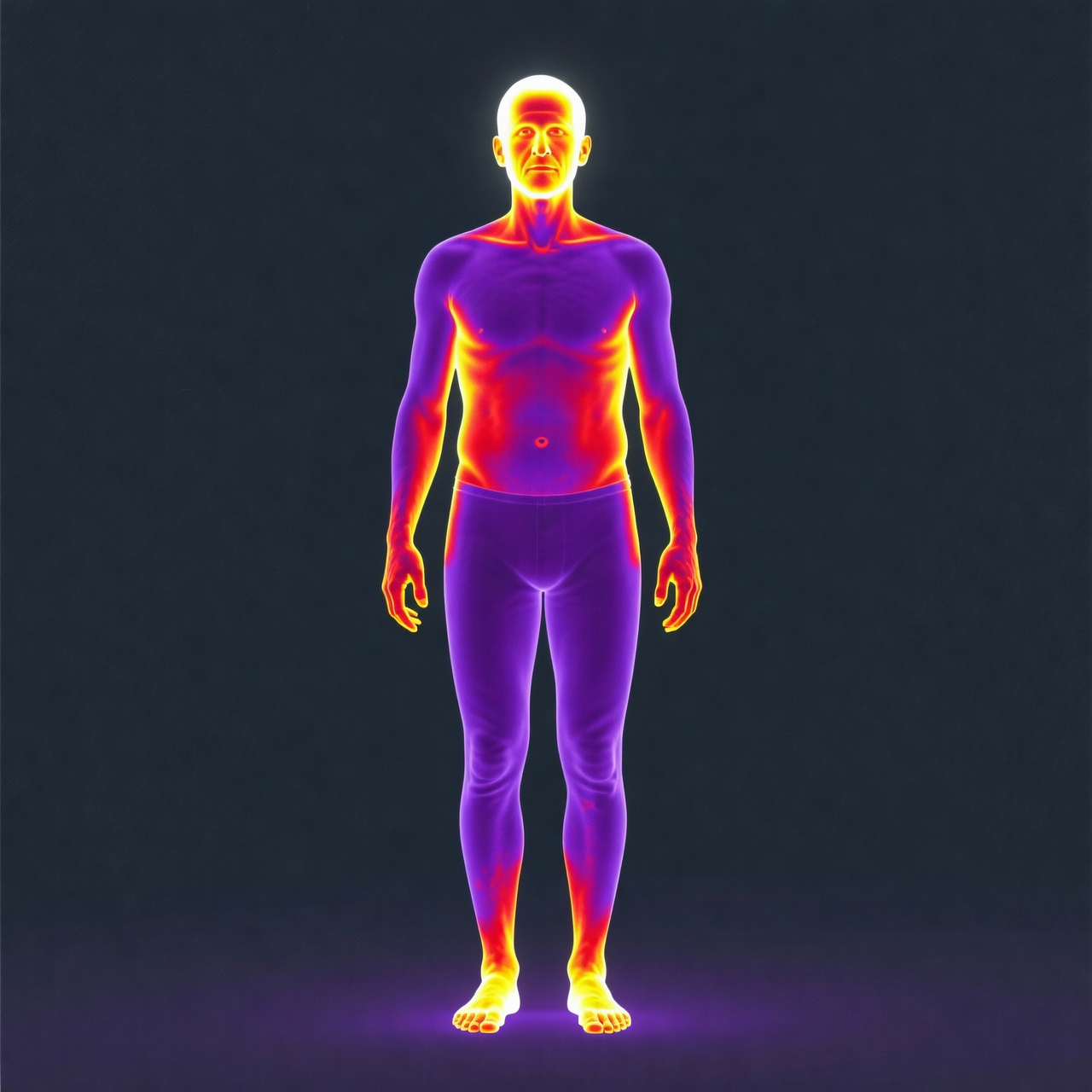 Illustration de la thermographie corporelle montrant la perte de chaleur